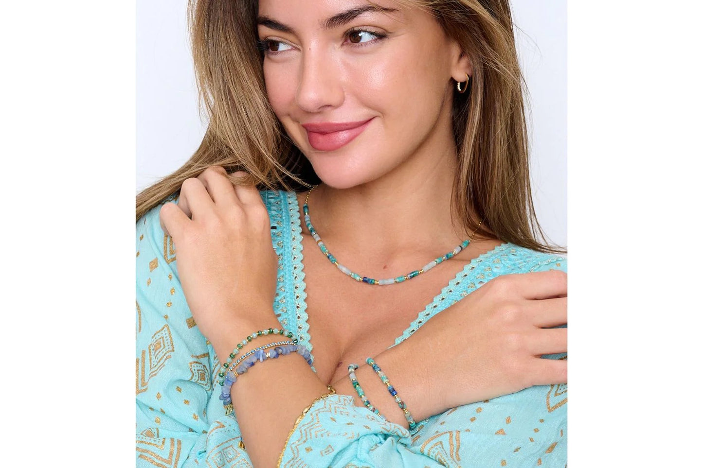 Braid Blue & Gold Bracelet