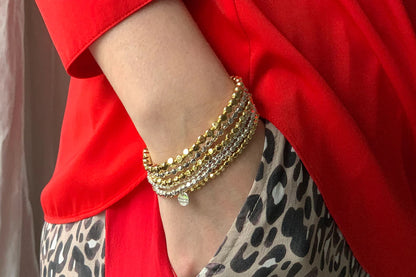 Samra Gold Stretchy Bracelet Duo