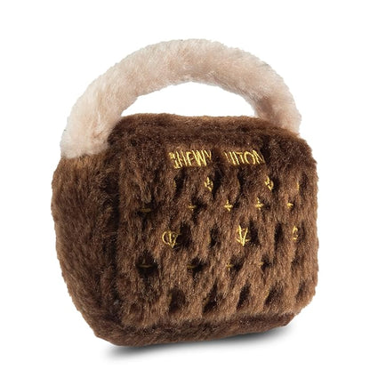 Brown Chewy Vuiton Handbag Parody Dog Toy