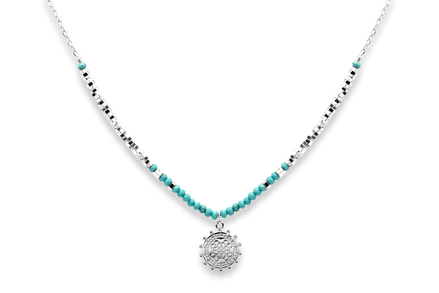 Hades Turquoise Silver Pendant Necklace