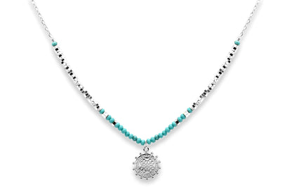 Hades Turquoise Silver Pendant Necklace