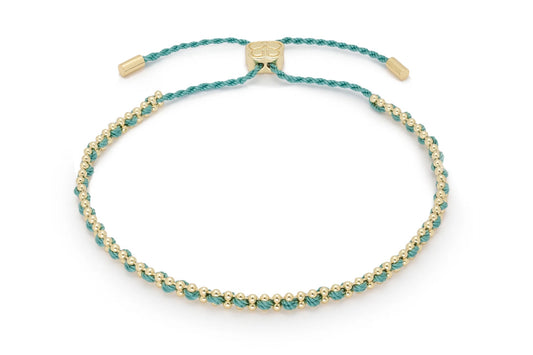 Braid Teal & Gold Bracelet