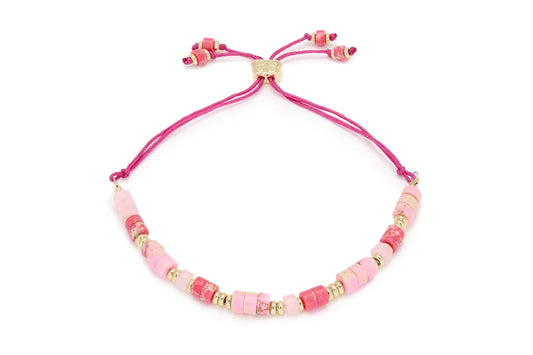 Rayne Pink Gemstone Gold Bracelet