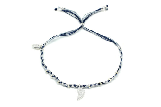 Nash Midnight Blue & Wing Charm Friendship Bracelet