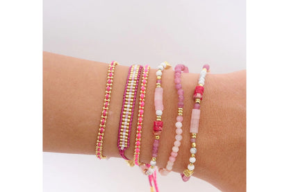 Braid Pink & Gold Bracelet