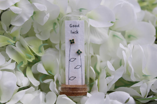 Good Luck Clover Jar Earrings