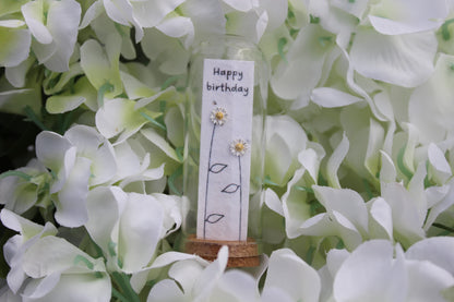 Daisy Happy Birthday Jar Earrings