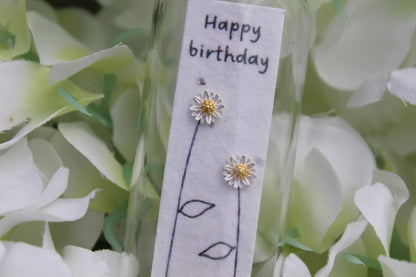 Daisy Happy Birthday Jar Earrings