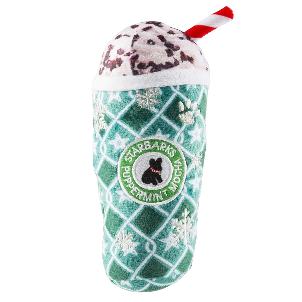 Starbarks Puppermint Mocha - Green Stars Cup Dog Toy