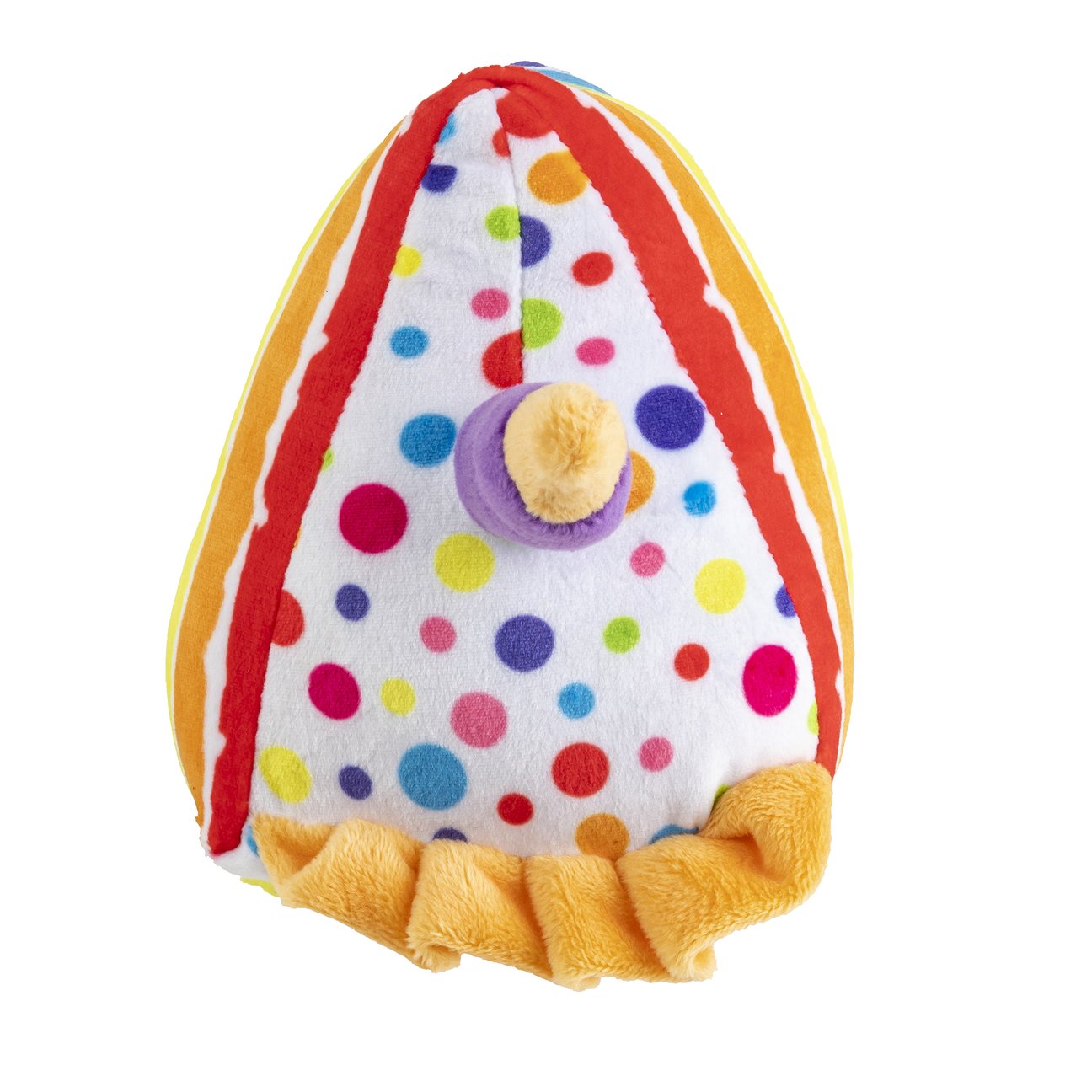 Birthday Cake Slice Squeaker Dog Toy