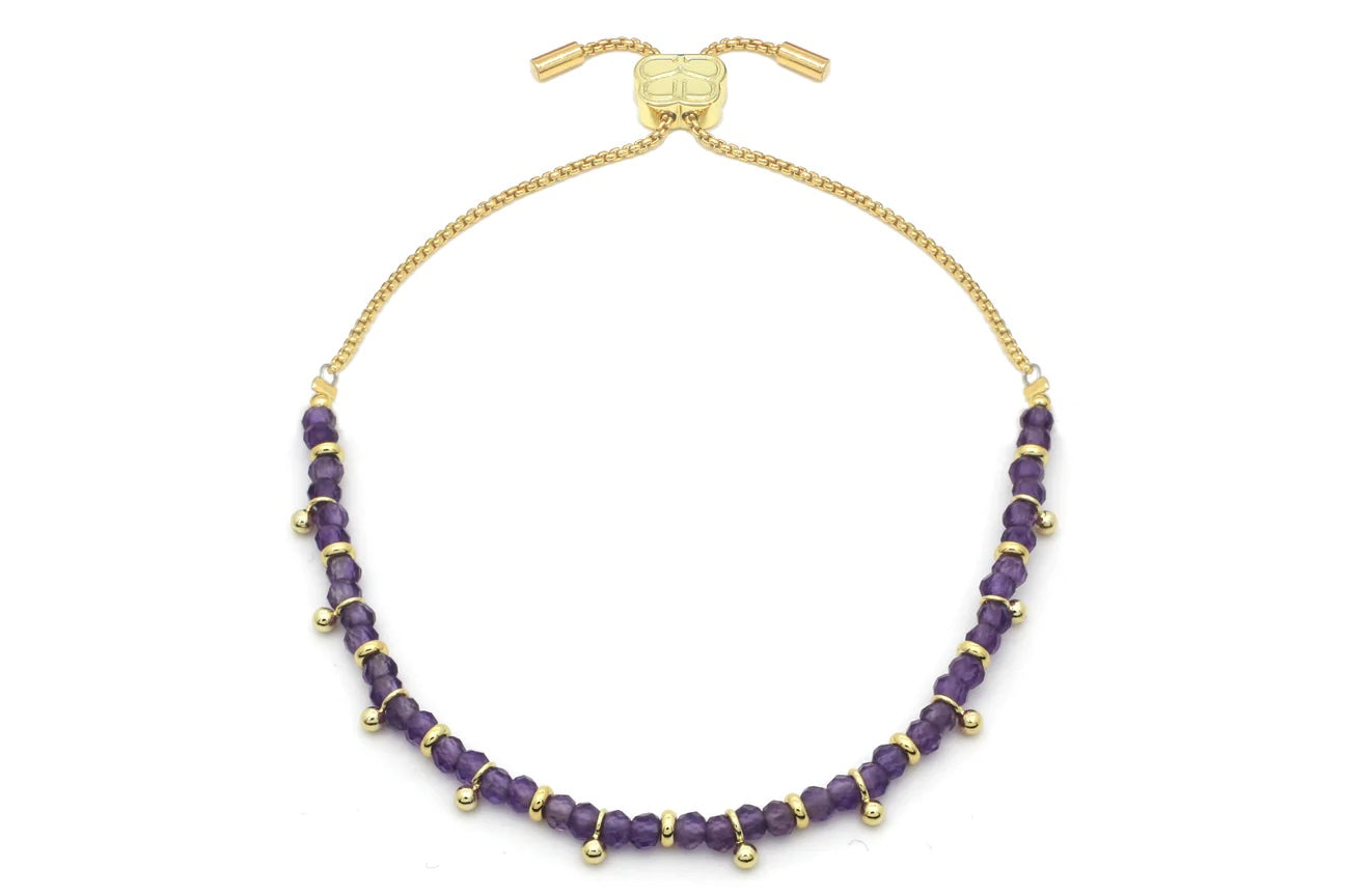 Harmony Amethyst  Gold Bracelet