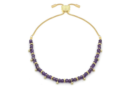 Harmony Amethyst  Gold Bracelet