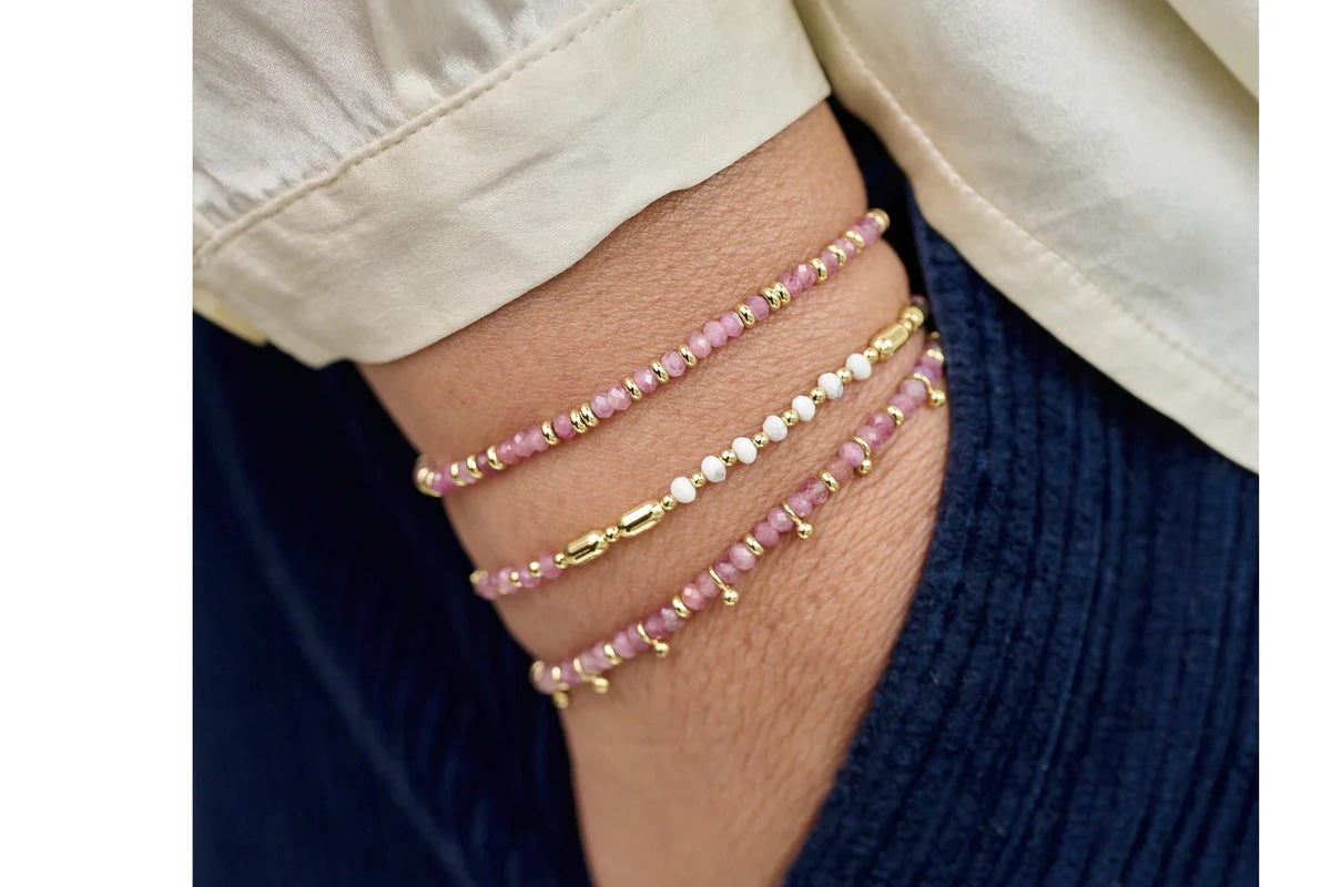 Radiance Pink Tourmaline Gemstone Bracelet 