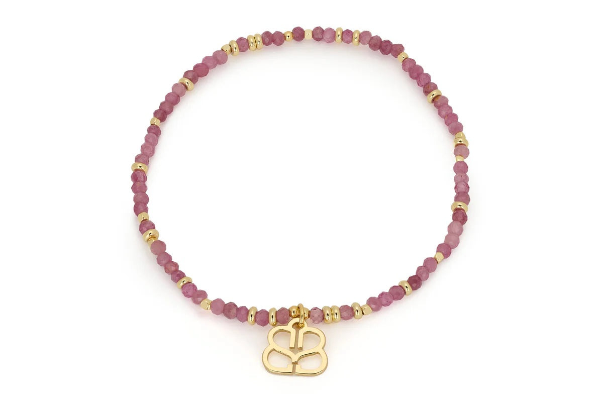 Dash Pink Tourmaline Gemstone Bracelet 