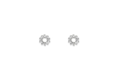 Maeve Silver Hollow Stud Earrings