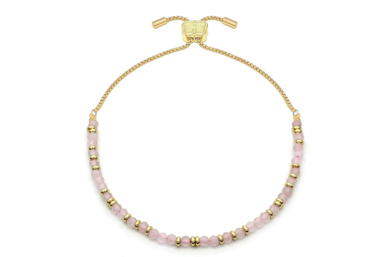 Mystical Rose Quartz Gold Bracelet