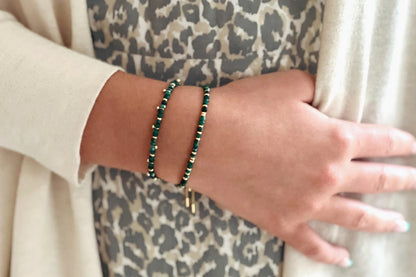 Mystical Malachite Gold Bracelet