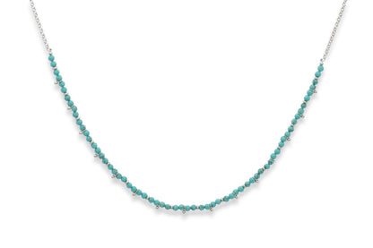 Salus Turquoise Gemstone Silver Necklace