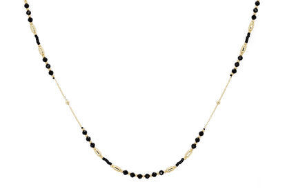 Horus Black Spinel Gold Gemstone Necklace