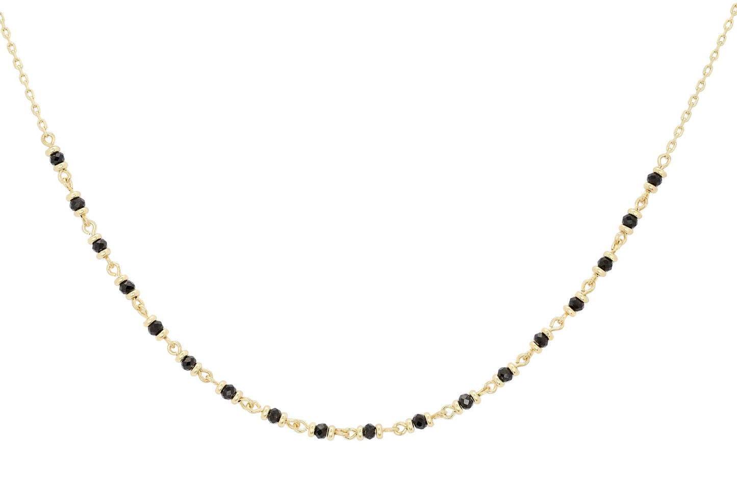 Panacea Black Spinel Gold Gemstone Necklace