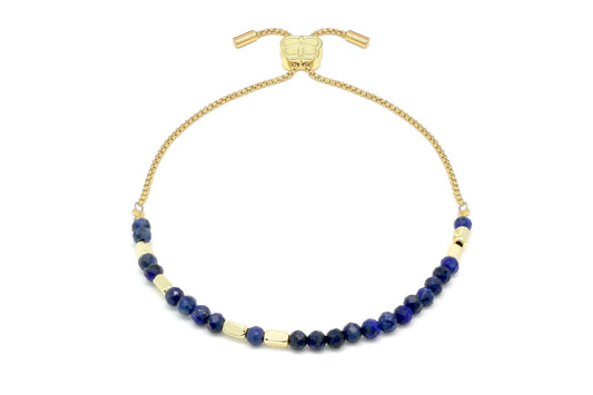 Morse Code Friendship Gemstone Gold Bracelet