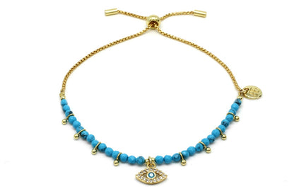 Brela Blue Evil Eye Charm Bracelet