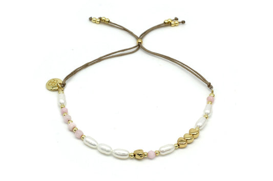 Palm Beach Pearl & Gold Heart Bracelet