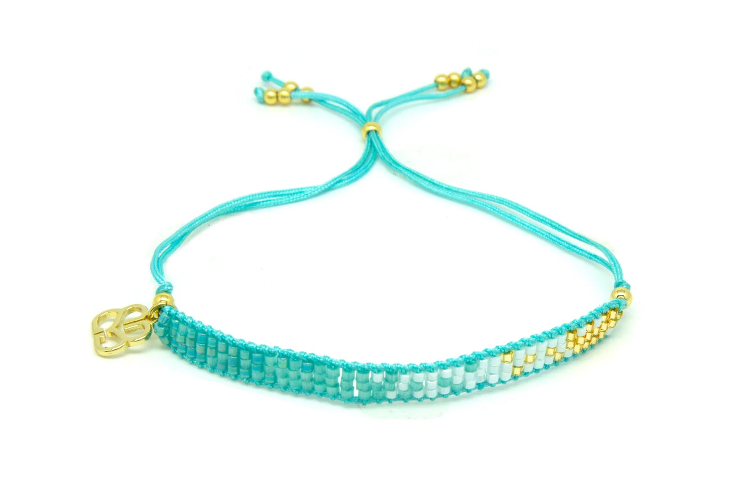 Rumours Turquoise Ombre Beaded Gold Friendship Bracelet