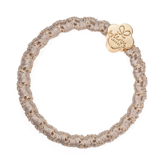 Woven Gold Quatrefoil Blonde Hair Tie