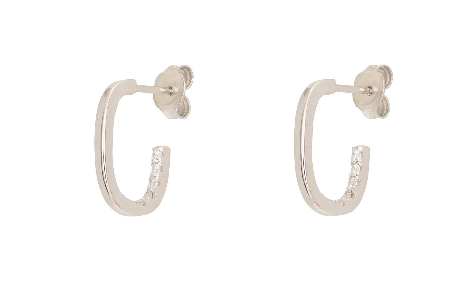 Dafne Silver Hoop Earrings