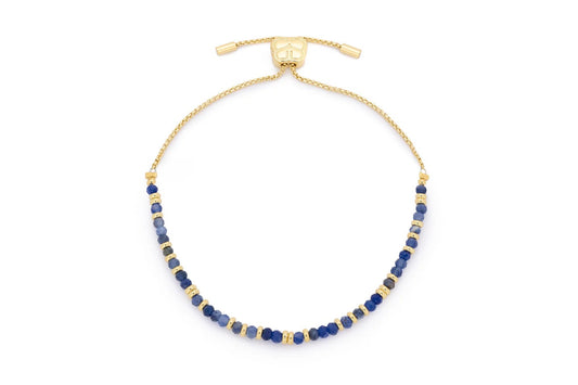 Mystical Sodalite & Gold Bracelet