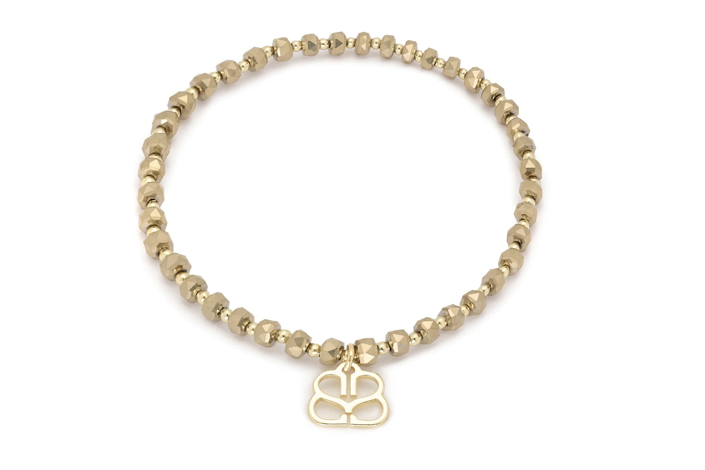 Prunus Bronze & Gold Crystal Stretch Bracelet