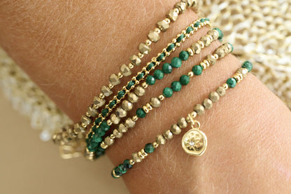 Olive Malachite Stretch Bracelet